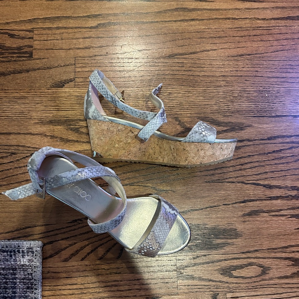 Jimmy Choo Snake Skin Wedges